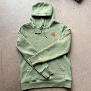 Carhartt Sweatshirt Womens Size S Light Green